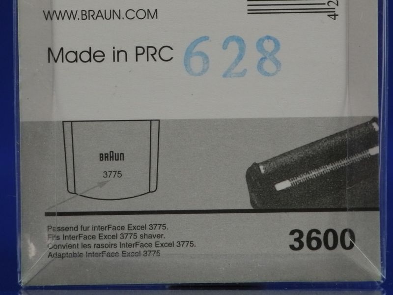 Изображение Сетка для бритвы Braun 3000 628 Braun 3000 628, внешний вид и детали продукта