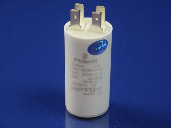 Зображення Пуско-робочий конденсатор у пластику CBB60 на 2 МкФ 2 МкФ, зовнішній вигляд та деталі продукту