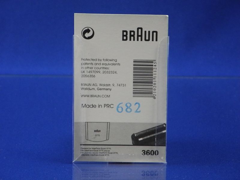 Зображення Сітка для бритви Braun 3000 682 Braun 3000 682, зовнішній вигляд та деталі продукту