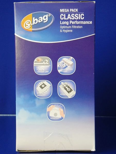 Изображение Набор мешков E201M S-BAG Classic Long Performance для пылесоса Electrolux (9002560994) (9001684811) 9002560994, внешний вид и детали продукта