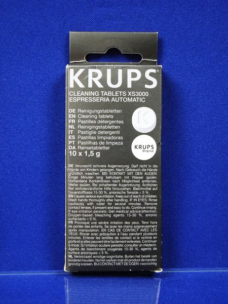 Зображення Таблетки для очищення від накипу для кавоварок Krups (XS300010) XS300010, зовнішній вигляд та деталі продукту