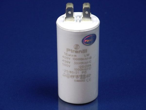 Изображение Пуско-робочий конденсатор в пластике CBB60 на 16 МкФ 16 МкФ, внешний вид и детали продукта