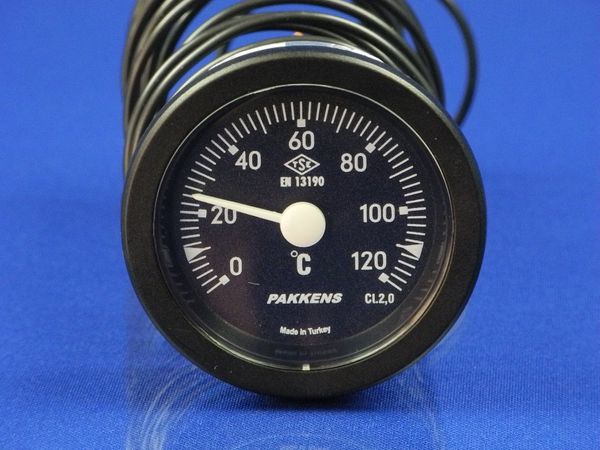 Зображення Термометр капілярний PAKKENS D=52 мм, капіляр довжиною 3 м, темп. -0-120 °C 52/1203, зовнішній вигляд та деталі продукту