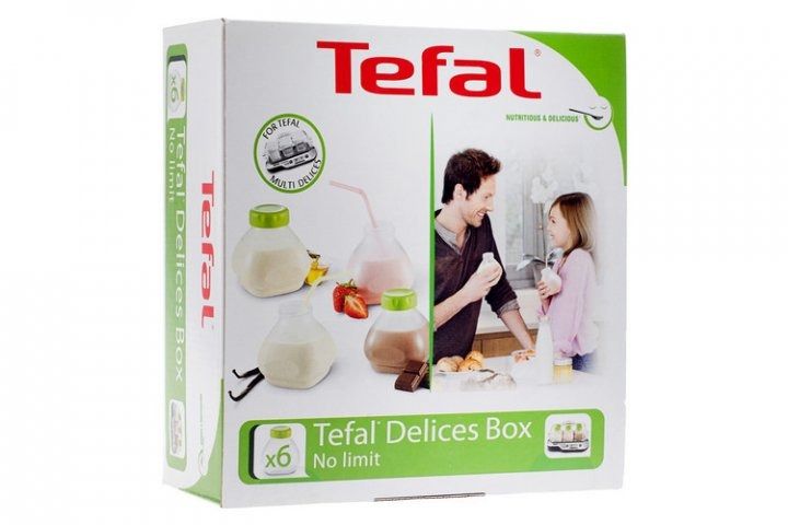 Зображення Набір баночок 6 шт для йогуртниці Tefal XF102032 XF102032, зовнішній вигляд та деталі продукту