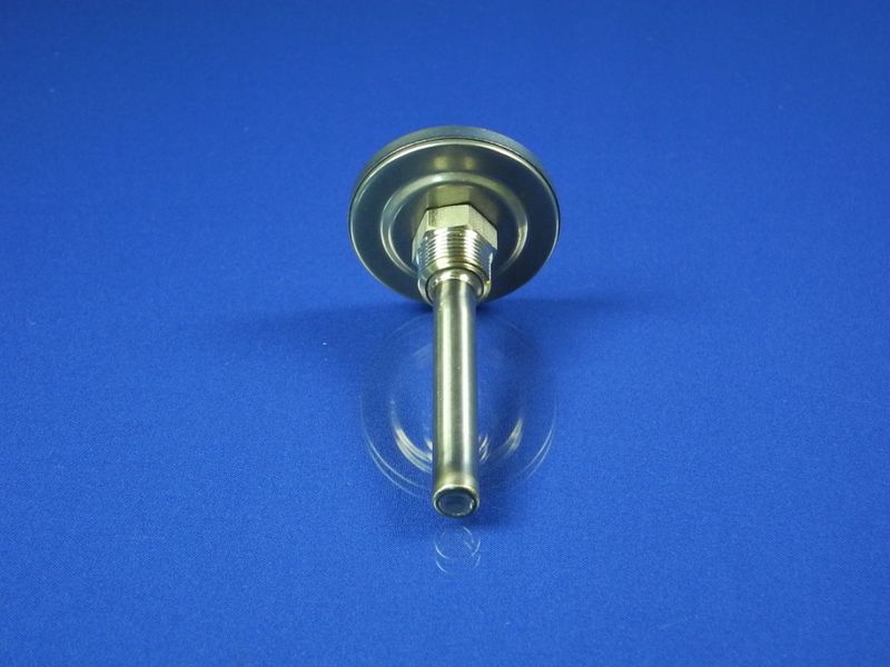 Изображение Термометр биметалический PAKKENS D-63 мм, шток 100 мм, темп. 0-120°C, соед. 1/2 00000015047, внешний вид и детали продукта