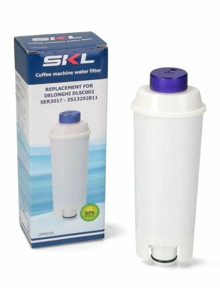 Зображення Фильтр очистки воды DLS C002 для кофемашины SKL CFM502DL, DeLonghi 5513292811 5513292811, зовнішній вигляд та деталі продукту