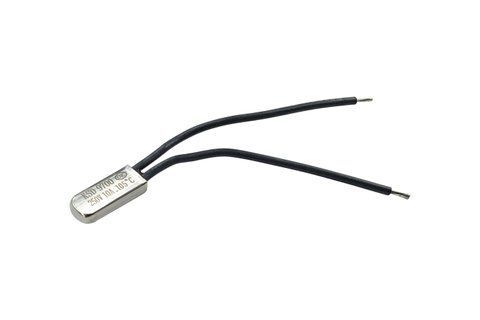 KSD-9700 thermal relay (thermal fuse), 250 V, 10 A, activation temperature 105 &deg;C, wire length 70 mm