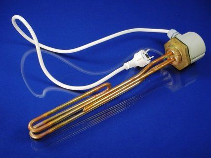 Изображение ТЭН с термостатом произ-ва THERMOWATT 2000/230 резьба 1 1/2" 2000/230, внешний вид и детали продукта