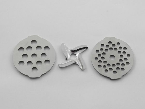 Зображення Комплект для м'ясорубок Moulinex/Tefal сіточки 2 шт. + ніж (Original) KPMTEF, зовнішній вигляд та деталі продукту