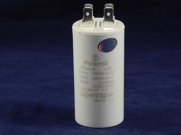 Изображение Пуско-робочий конденсатор в пластике CBB60 на 25 МкФ 25 МкФ-2, внешний вид и детали продукта
