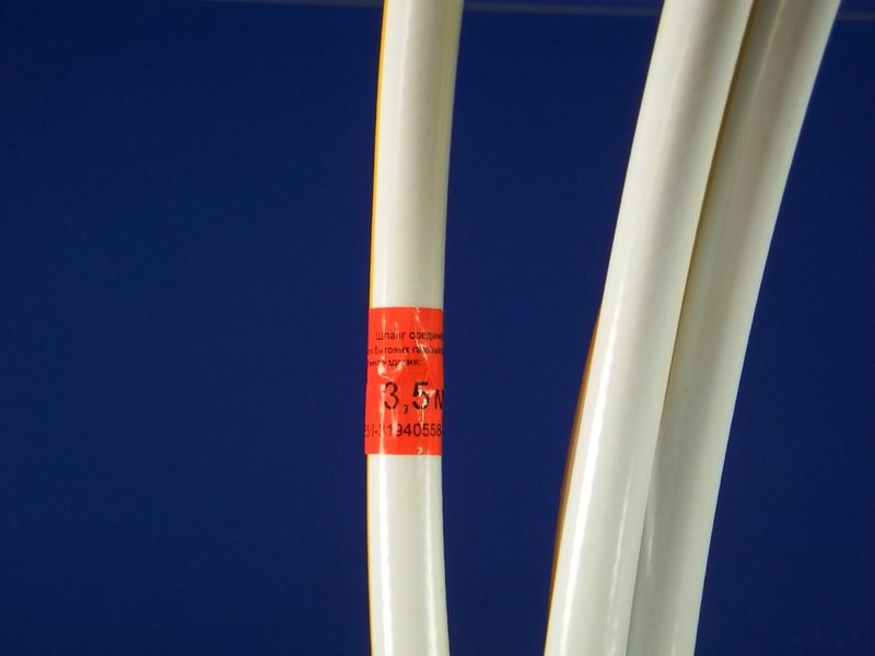 Зображення Шланг ПВХ газовий "Никифоров" L=3500 мм. 1/2″ сталь/латунь 3500-1, зовнішній вигляд та деталі продукту