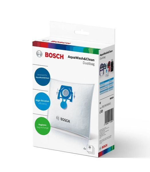 Зображення Набір мішків для пилососу одноразовий BOX 100/77*94 мм Bosch BBZWD4BAG BBZWD4BAG, зовнішній вигляд та деталі продукту