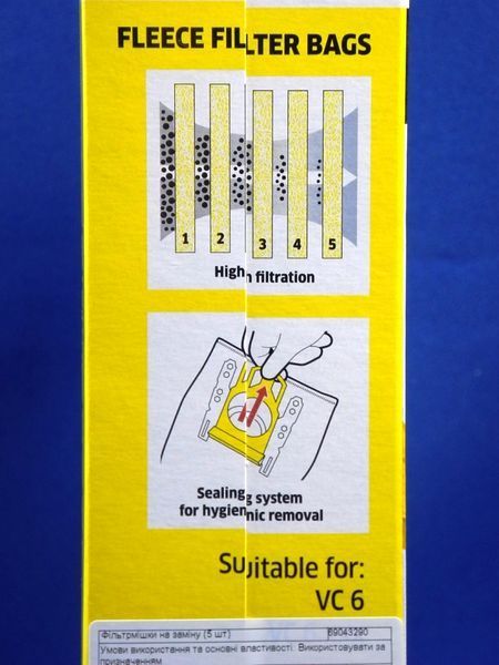 Karcher VC 6 disposable fabric vacuum bags (6.904-329.0)