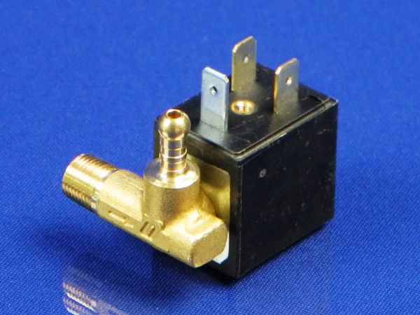 Зображення Електромагнітний клапан OLAB для кавомашин, прасок (трубка направо) (06000BH-K5FV) VAL-009, зовнішній вигляд та деталі продукту