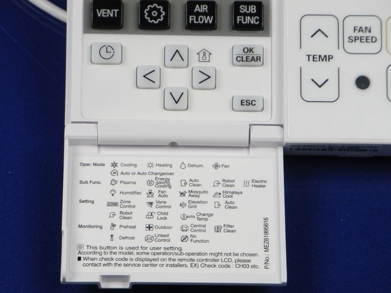 Изображение Проводной пульт для кондиционера LG AKB73355722, 6711A20127T, PREMTB001, AKB75075701 AKB75075701, внешний вид и детали продукта
