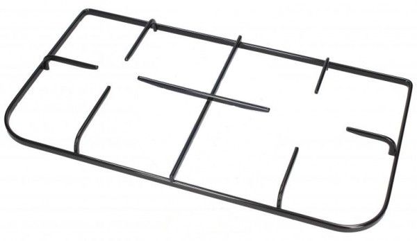 Изображение Решетка передняя/задняя черная на 2 конфорки для плиты Indesit (482000028743) (C00114523) C00114523, внешний вид и детали продукта