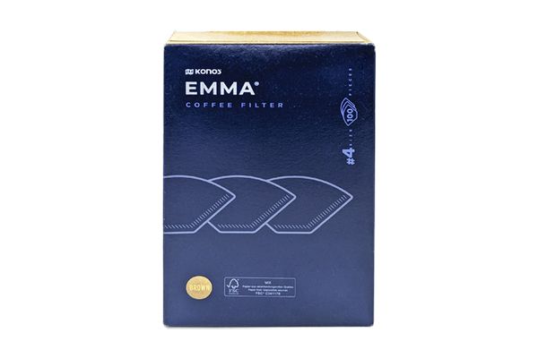 Зображення Фільтри паперові для крапельної кавоварки (100 штук) Konos Emma №4 Emma4, зовнішній вигляд та деталі продукту