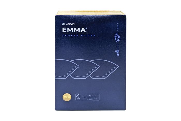 Изображение Фильтры бумажные для капельной кофеварки (100 штук) Konos Emma №4 Emma4, внешний вид и детали продукта