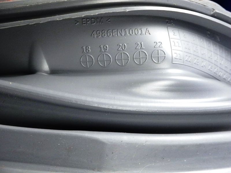 Изображение Резина люка для стиральных машин LG (4986EN1001A) 4986EN1001A, внешний вид и детали продукта