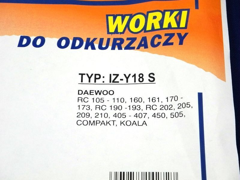 Набір одноразових мішків INVEST для пилососу DAEWOO (IZ-Y18S) &mdash; фото 4