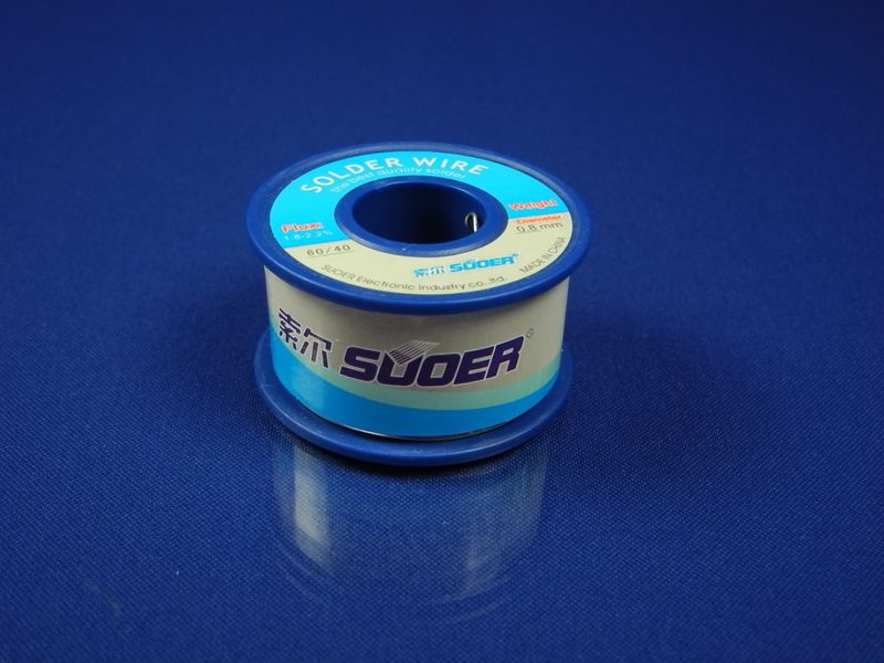 Зображення Припій з флюсом для пайки бухта Solder 200 гр. D=0,8мм 0,8*200, зовнішній вигляд та деталі продукту