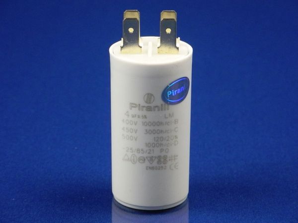 Зображення Пуско-робочий конденсатор у пластику CBB60 на 4 МкФ 4 МкФ, зовнішній вигляд та деталі продукту