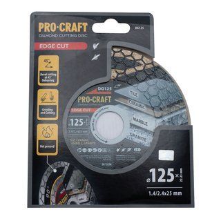 Зображення Алмазний диск Procraft DG125 125мм 22,23мм 2.4 мм DG1250, зовнішній вигляд та деталі продукту