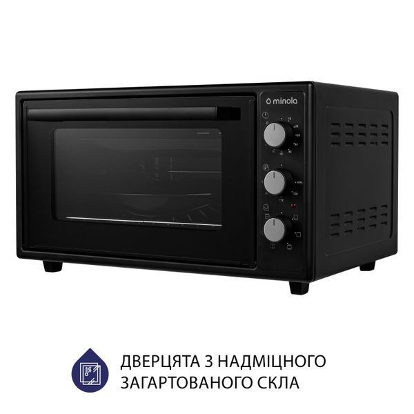Зображення Електрична піч Minola FOET 4815 BL 5902767909365, зовнішній вигляд та деталі продукту