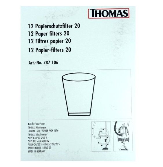 Зображення Мішки-пилозбірники паперові для пилососа Thomas (787106) 787106, зовнішній вигляд та деталі продукту