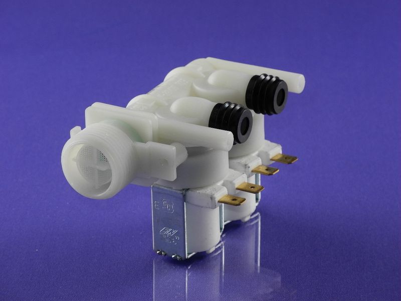Зображення Клапан подачі води для пральних машин під клеми 2/180/90 (C00066518) 66518, зовнішній вигляд та деталі продукту
