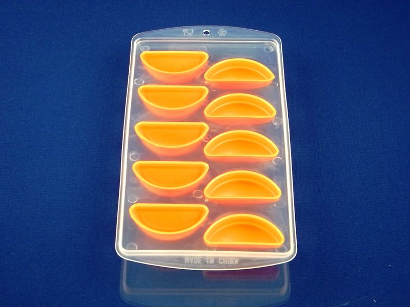 Зображення Силіконова форма для льоду "Часточка апельсина" 18849, зовнішній вигляд та деталі продукту