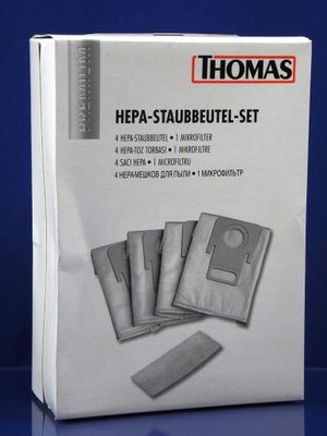 Изображение Набор HEPA мешков-пылесборников для Thomas TWIN, GENIUS (787234) 787234, внешний вид и детали продукта