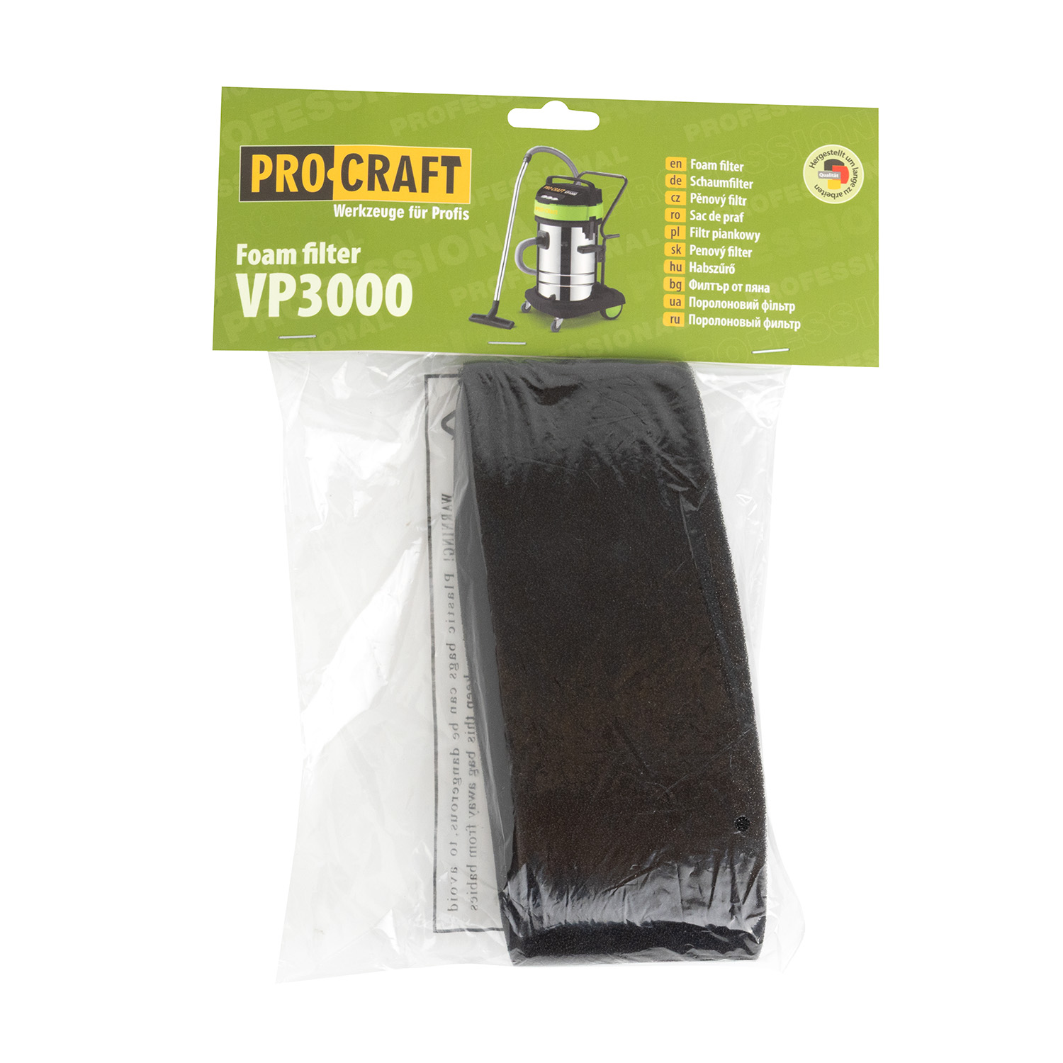 Фильтр поролоновый Procraft VP3000 для пылесоса, сменный