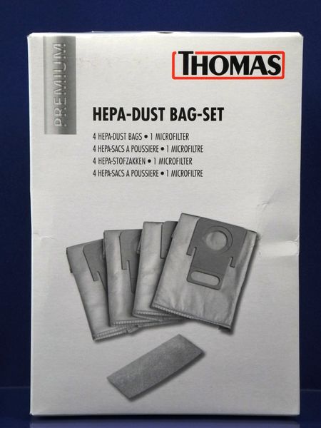 Изображение Набор HEPA мешков-пылесборников для Thomas TWIN, GENIUS (787234) 787234, внешний вид и детали продукта