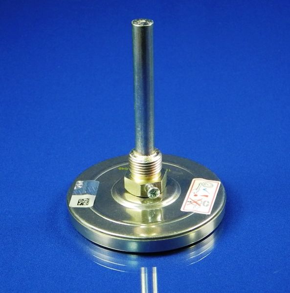 Изображение Термометр биметалический PAKKENS D-100 мм, шток 100 мм, темп. 0-400°C, соед. 1/2 100/402-2, внешний вид и детали продукта