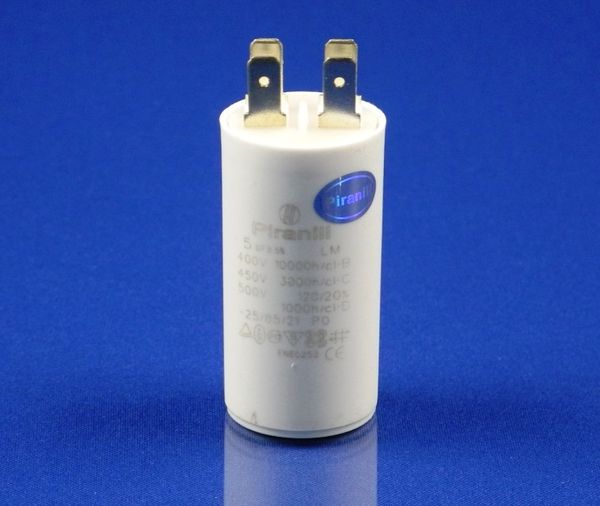 Зображення Пуско-робочий конденсатор у пластику CBB60 на 5 МкФ 5 МкФ, зовнішній вигляд та деталі продукту