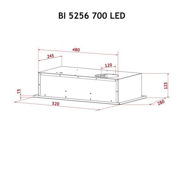 Вытяжка полновстраиваемая Perfelli BI 5256 WH 700 LED &mdash; фото 11