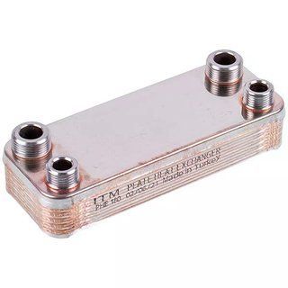 Зображення Теплообмінник ГВП ITM 12 пластин 3/4" для газового котла Junkers Appliance, Bosch Eurostar ZW (87054062030) 87054062030-a, зовнішній вигляд та деталі продукту