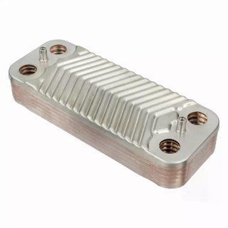 Зображення Теплообмінник вторинний 12 пластин для газового котла Alpha Boilers CM 24 191x73 мм (1.028657.12) 1.028657.12, зовнішній вигляд та деталі продукту