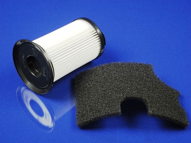 Изображение Цилиндрический HEPA фильтр для безмешкового пылесоса + выходной фильтр Zanussi ZAN 18 (9001664656) 900166465, внешний вид и детали продукта