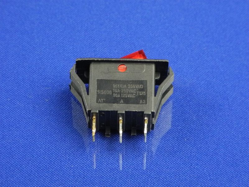 Зображення Універсальна кнопка для побутових електроприладів, 2 положення, ON/OFF (RS606) P2-0098, зовнішній вигляд та деталі продукту