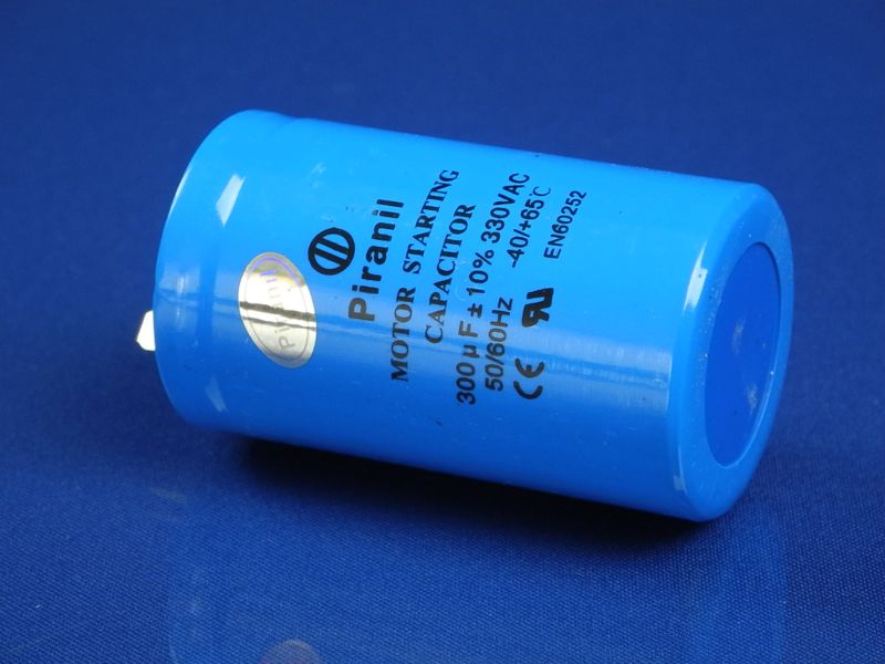 Зображення Пусковий конденсатор на 300 МкФ 330V 300 МкФ, зовнішній вигляд та деталі продукту