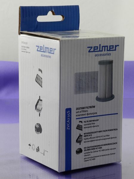 Зображення Набір фільтрів (HEPA12) циліндричний + вихідний для пилососа Zelmer ZVCA235S, (AVC1400200.00) ZVCA235S, зовнішній вигляд та деталі продукту