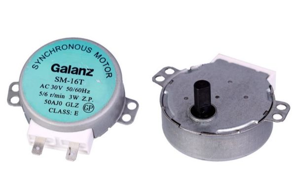 Зображення Мотор (двигун) тарілки для СВЧ печі, Galanz GAL-5-30-TD 30V L=16мм MT-030-1, зовнішній вигляд та деталі продукту