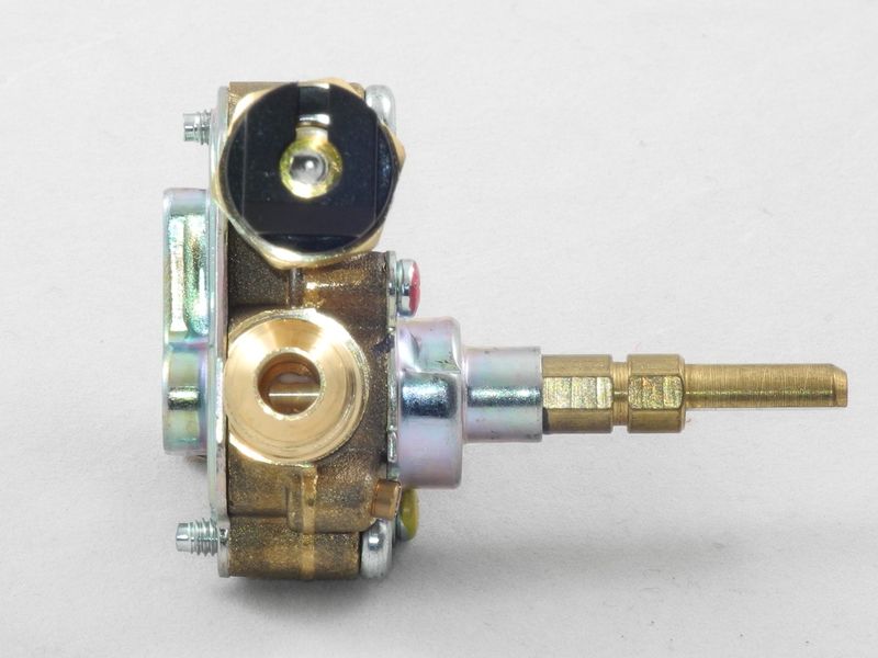 Зображення Кран газовий середнього пальника для газових плит серії GF,PH,TD,TG,TQ (C00111240) 111240, зовнішній вигляд та деталі продукту