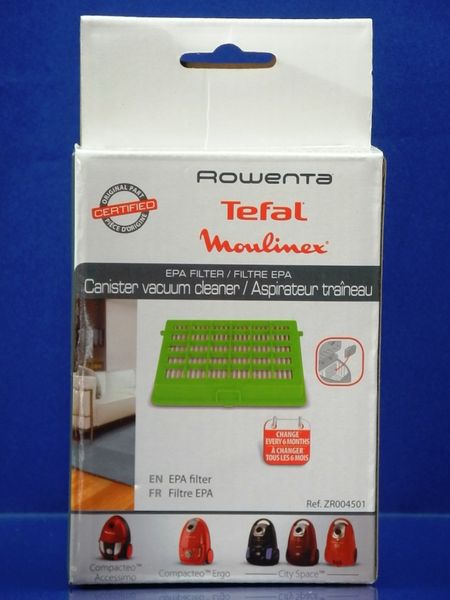 Изображение Фильтр HEPA для пылесоса Rowenta/Tefal/Moulinex (ZR004501) ZR004501, внешний вид и детали продукта