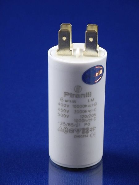 Изображение Пуско-робочий конденсатор в пластике CBB60 на 6 МкФ 6 МкФ, внешний вид и детали продукта