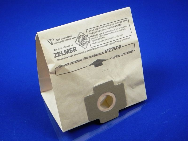 Изображение Комплект одноразовых мешков (5 штук) для пылесоса Zelmer+2 фильтра (1010.0130) 1010.0130, внешний вид и детали продукта