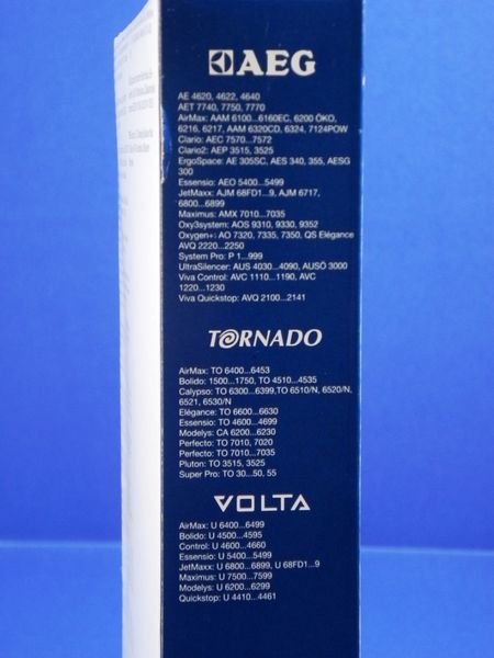 Зображення Мішок тканинний (багаторазовий) ET1 S-BAG для пилососа Electrolux (9001667600) 9001667600-1, зовнішній вигляд та деталі продукту