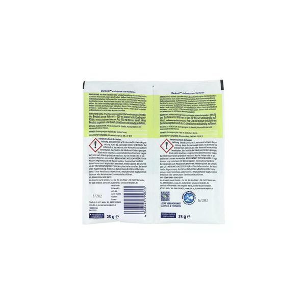 Изображение Средство от накипи для кофемашин DenkMit Schnell Entkalker 2x25 г (Z6LK1Q) Z6LK1Q, внешний вид и детали продукта